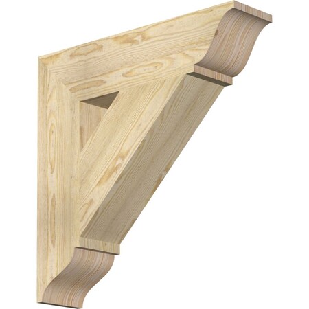 Ekena Millwork Traditional Traditional Rough Sawn Bracket, Douglas Fir, 6"W x 26"D x 26"H BKT06X26X26TRA01RDF